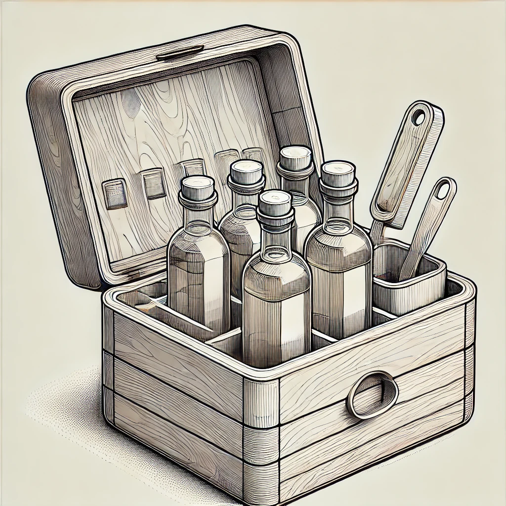 Wooden box illustration